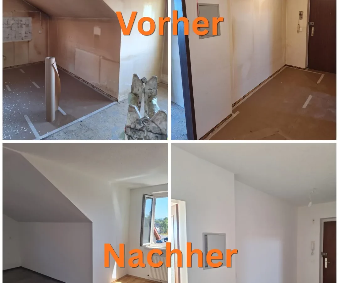 Dachgeschoss-Sanierung in Linz: Vorher-Nachher